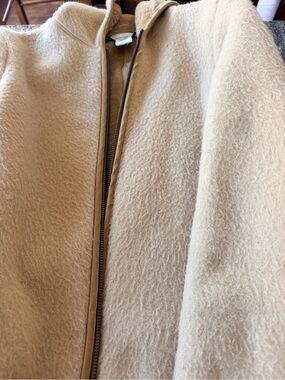 Banana Republic Camel Zip-Front Wool Coat